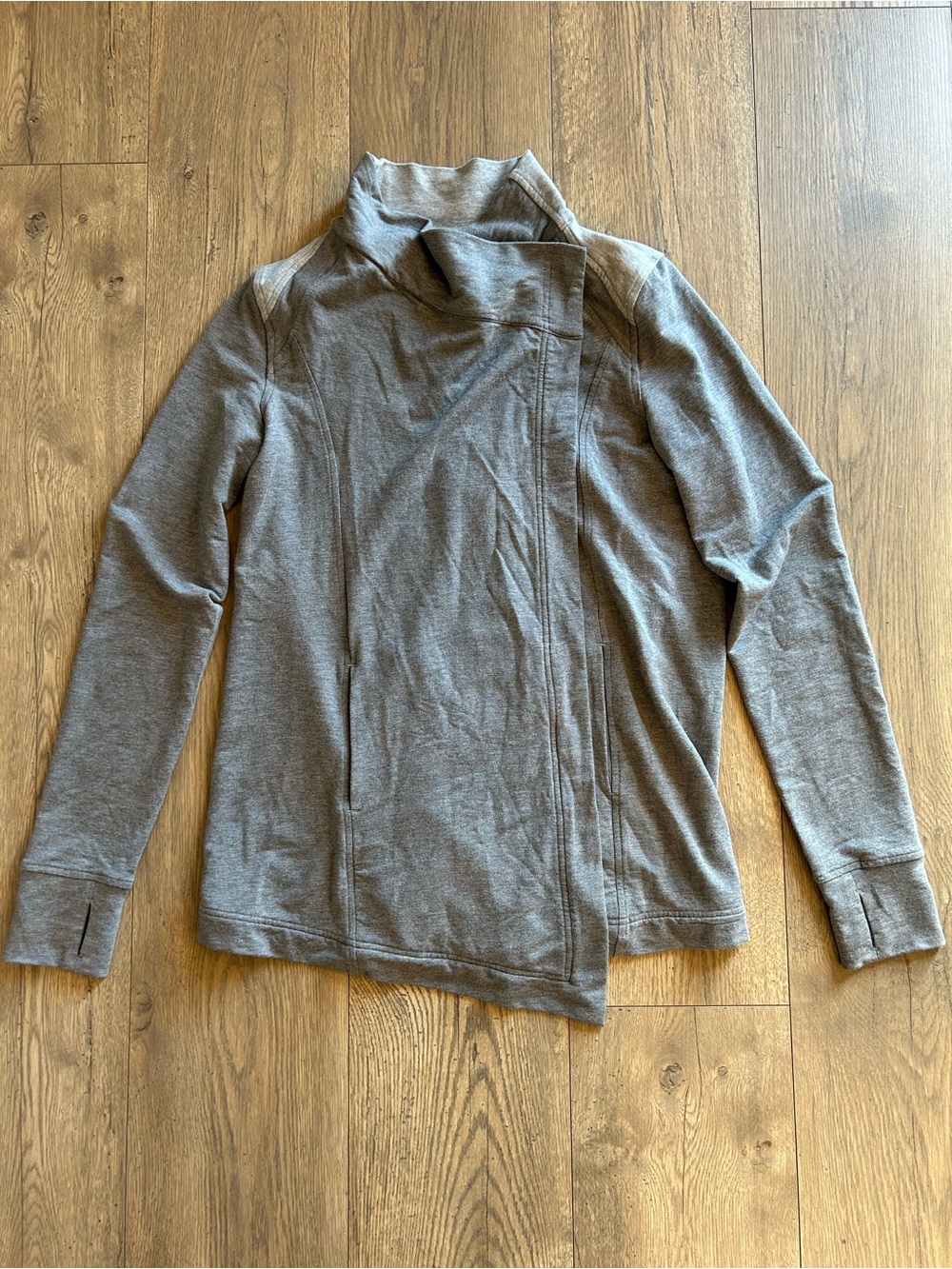 Lululemon Gray Asymmetrical Wrap Jacket